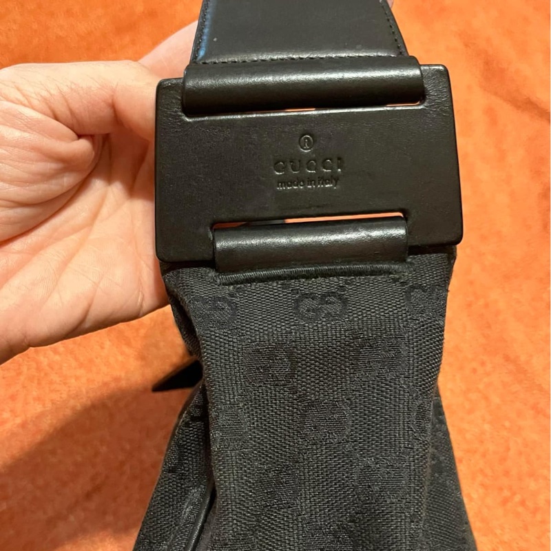 Gucci 黑色老花 hobo包 肩背包 jackie 腋下包-4