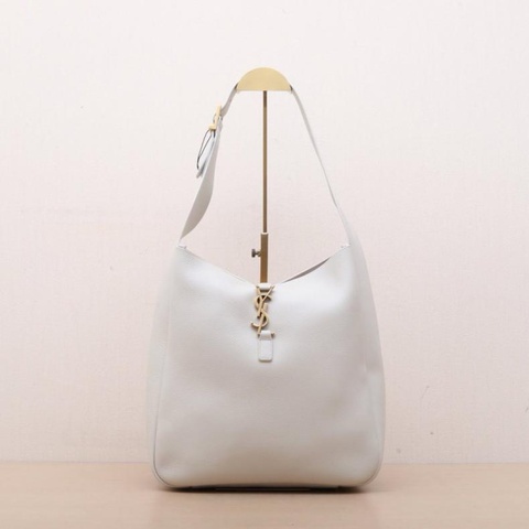 SAINT LAURENT(聖羅蘭)  白色  金扣 LE 5 À 7 HOBO 大號