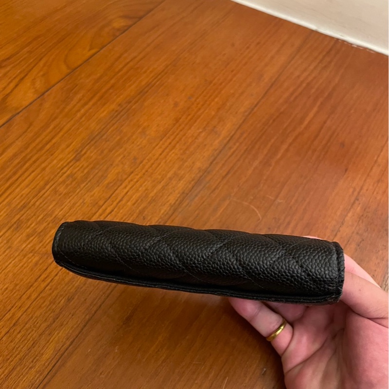 CHANEL 黑荔枝金雙C三折中夾 超級夯-7