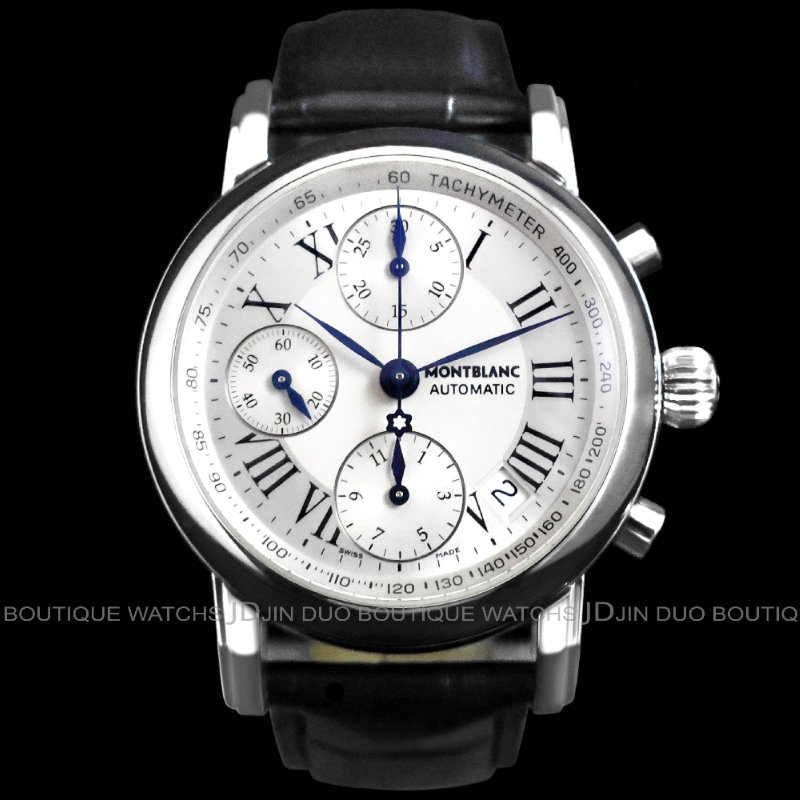 金鐸精品~2450 MONTBLANC 萬寶龍 Ref.7016 STAR 明星系列 自動上鍊計時男錶-0