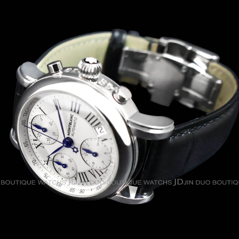 金鐸精品~2450 MONTBLANC 萬寶龍 Ref.7016 STAR 明星系列 自動上鍊計時男錶-3