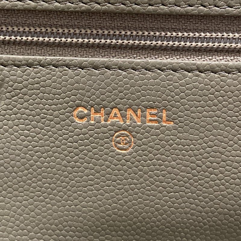 CHANEL 香奈兒 COCO CF WOC 荔枝牛皮 肩背包 牛油果色 金釦-13