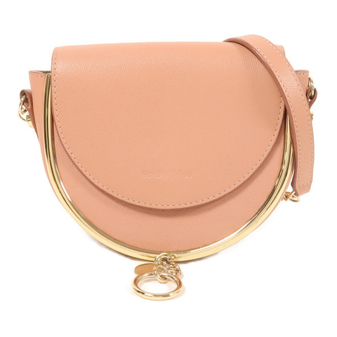 SEE BY CHLOE 牛皮皮革Chain Shoulder金扣鏈帶肩背袋