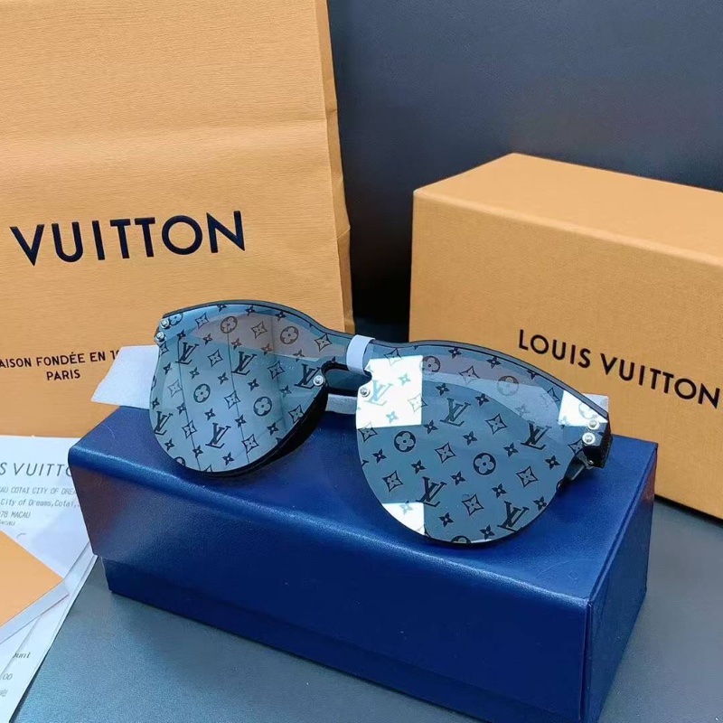 LV 路易威登 黑色滿印Logo老花 太陽墨鏡眼鏡,2025購入-5