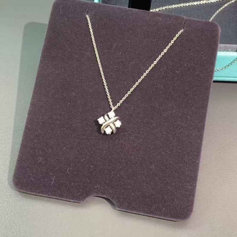 Tiffany 蒂芙尼  lynn 白金鑲鑽項鍊-2