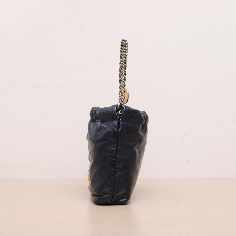 CHANEL(香奈兒) 22Bag Tote托特包 Mini 20cm 黑色 晶片開 金扣-1