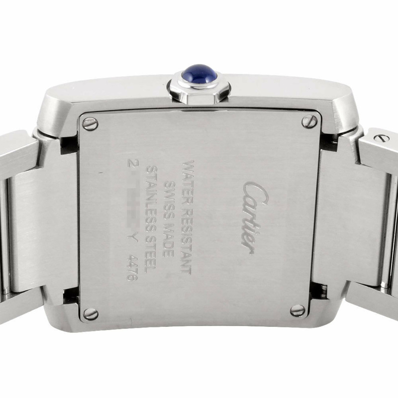 卡地亞 WSTA0074 Tank Francaise mm 手錶 石英 銀色 錶盤 SS 女士腕錶-2