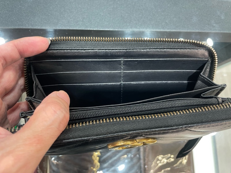 GUCCI MARMONT 馬夢 拉鍊 長夾/皮夾 443123 85成新-16