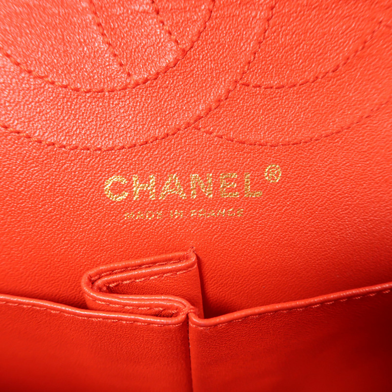 CHANEL 帆布2.55金扣鏈帶肩背袋-5