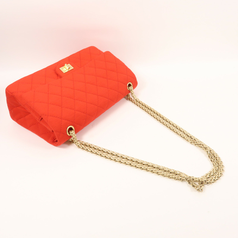 CHANEL 帆布2.55金扣鏈帶肩背袋-7
