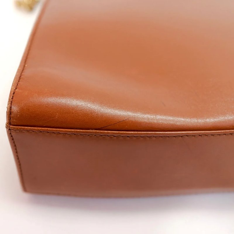 Salvatore Ferragamo 中古品 啡色 皮革單肩包 手袋-6