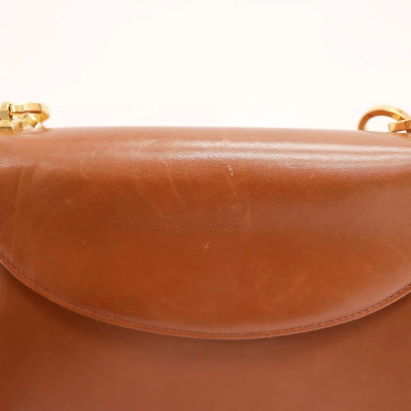 Salvatore Ferragamo 中古品 啡色 皮革單肩包 手袋-10