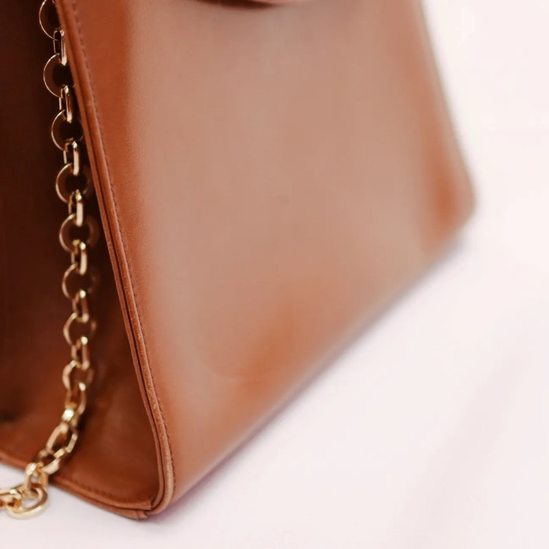 Salvatore Ferragamo 中古品 啡色 皮革單肩包 手袋-14