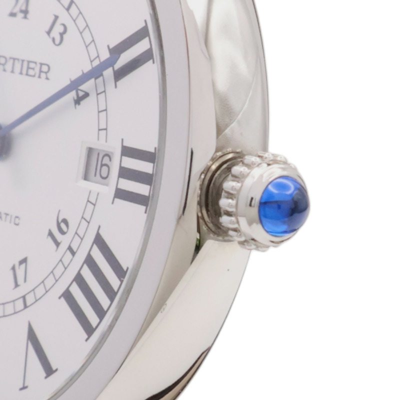 白色錶盤 皮帶 不鏽鋼 Ronde Solo de Cartier 腕錶 W6701010-7