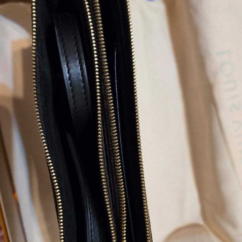 經典DOUBLE ZIP POCHETTE Reverse帆布多夾層手拿/斜背包-3