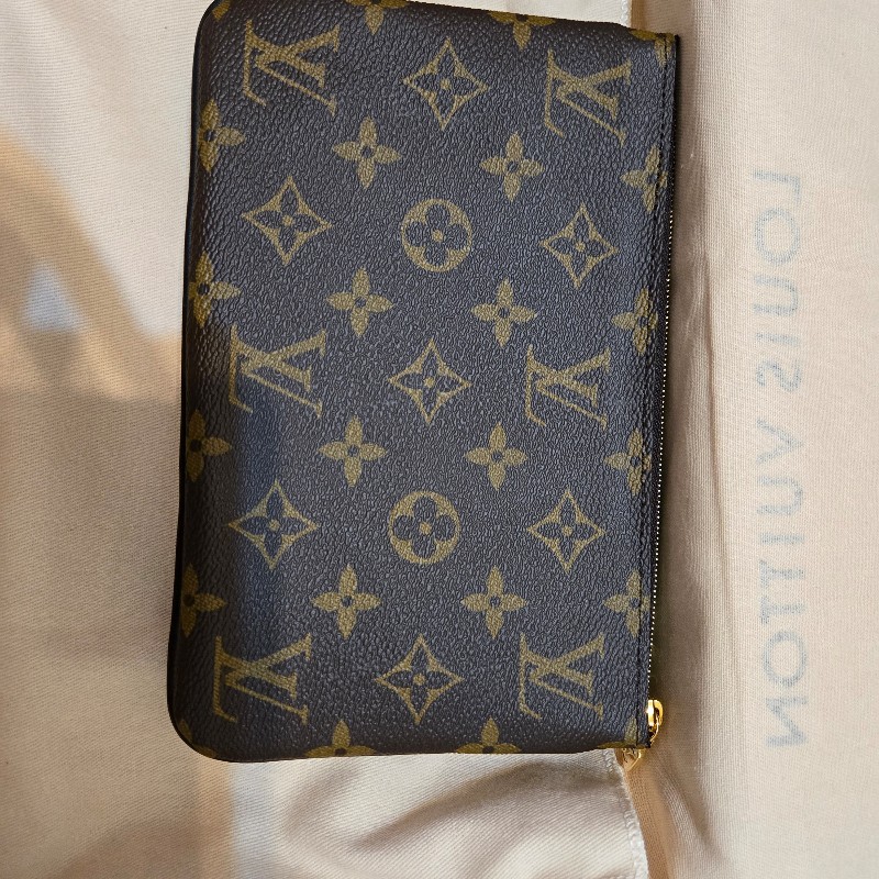 經典DOUBLE ZIP POCHETTE Reverse帆布多夾層手拿/斜背包-4