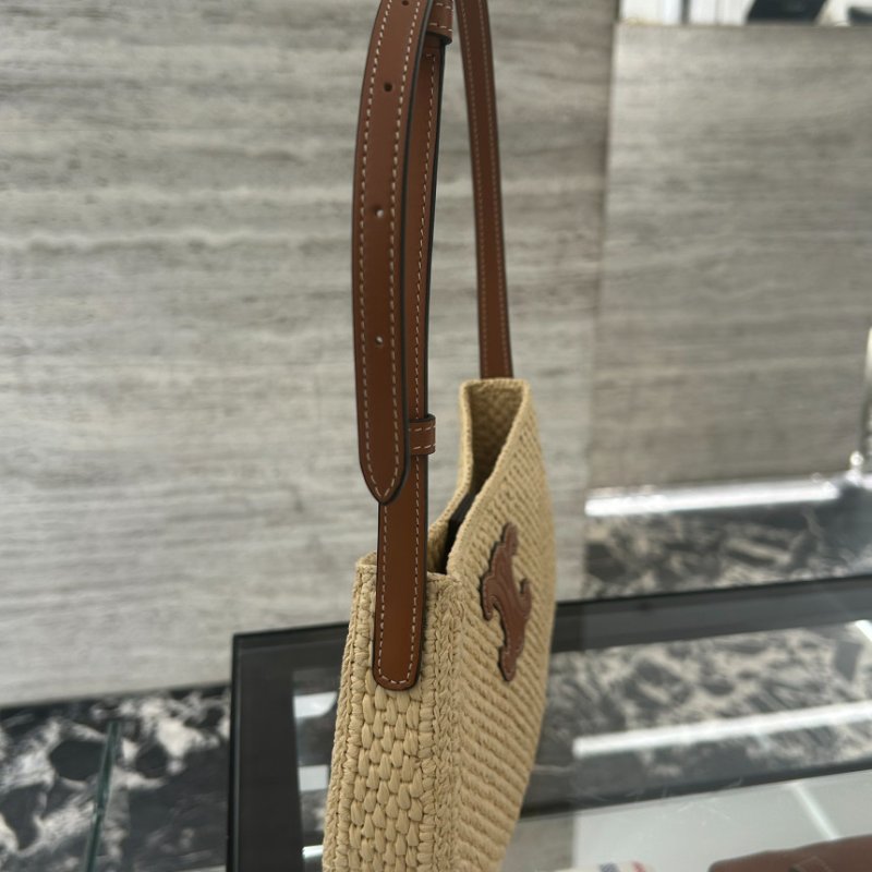 🎉新品好折扣✨Celine 119722 凱旋門 中款 Tilly 草編包-10