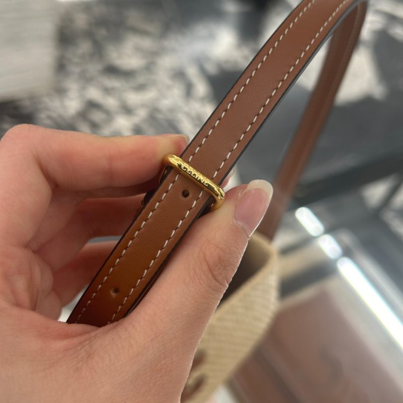 🎉新品好折扣✨Celine 119722 凱旋門 中款 Tilly 草編包-13