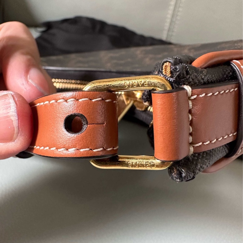 Celine 賽琳mini老花凱旋門豌豆包,尺寸16x8.5x4cm,成色98新-4