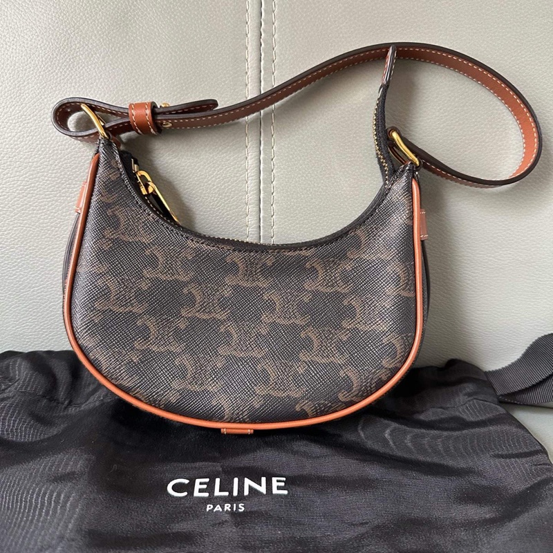 Celine 賽琳mini老花凱旋門豌豆包,尺寸16x8.5x4cm,成色98新-10