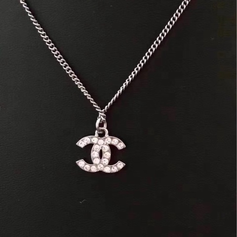 「JL精品代購」 Chanel 香奈兒 雙c 鑲鑽 項鍊