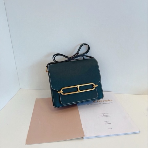Hermes Roulis 23 豬鼻子包 英國綠色