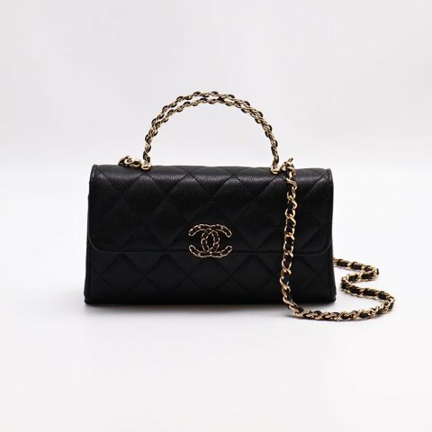 CHANEL Kelly handle交叉手柄 - 大號黑金