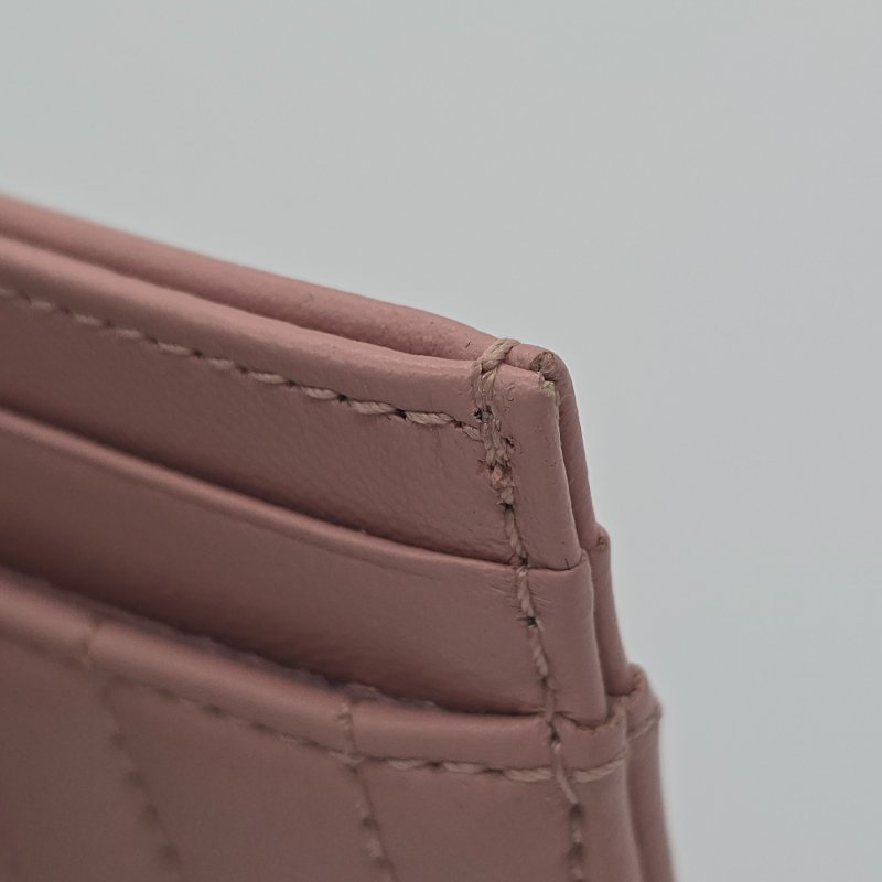 【近新品】BURBERRY TB LOGO 粉色牛皮革 卡片夾 8062371-3