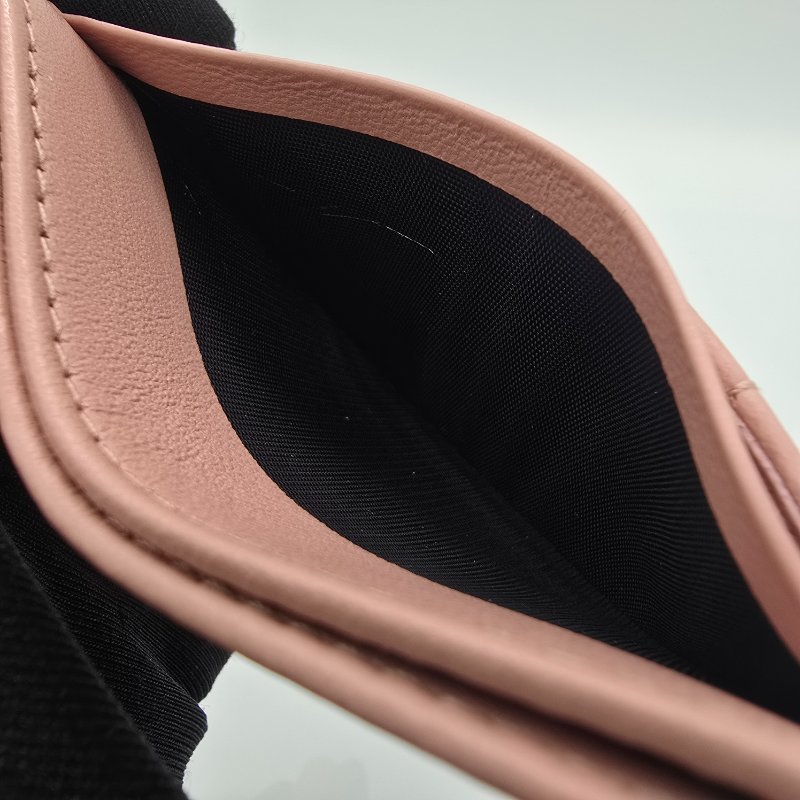 【近新品】BURBERRY TB LOGO 粉色牛皮革 卡片夾 8062371-6