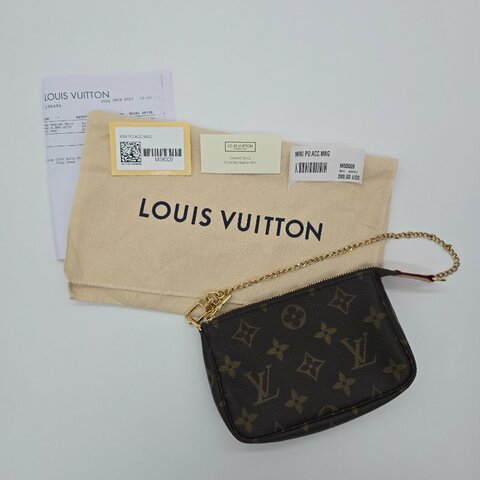 【極新】LOUIS VUITTON 經典老花Monogram 迷你麻將包 Mini Pochette Accessoires M58009