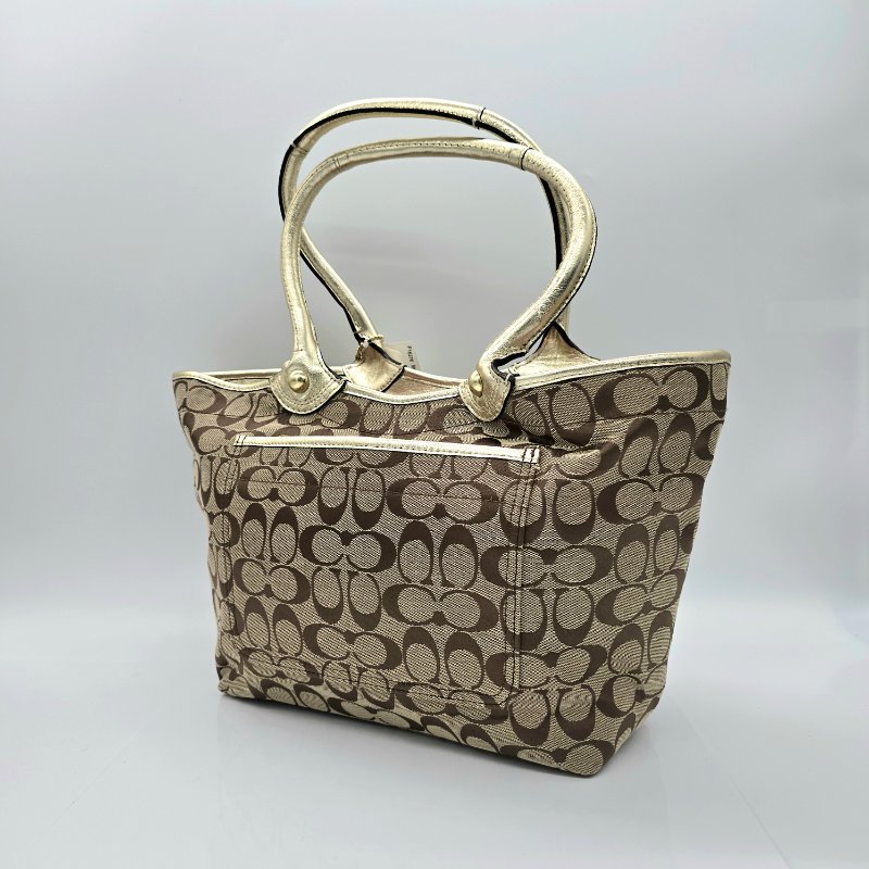 Coach 經典花紋 立體花 托特 單肩包F16276-4