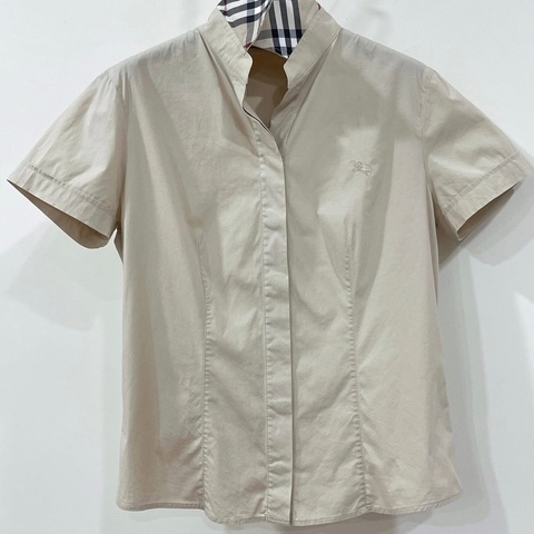 BURBERRY  倫敦 反褶經典格紋彈性戰馬襯衫