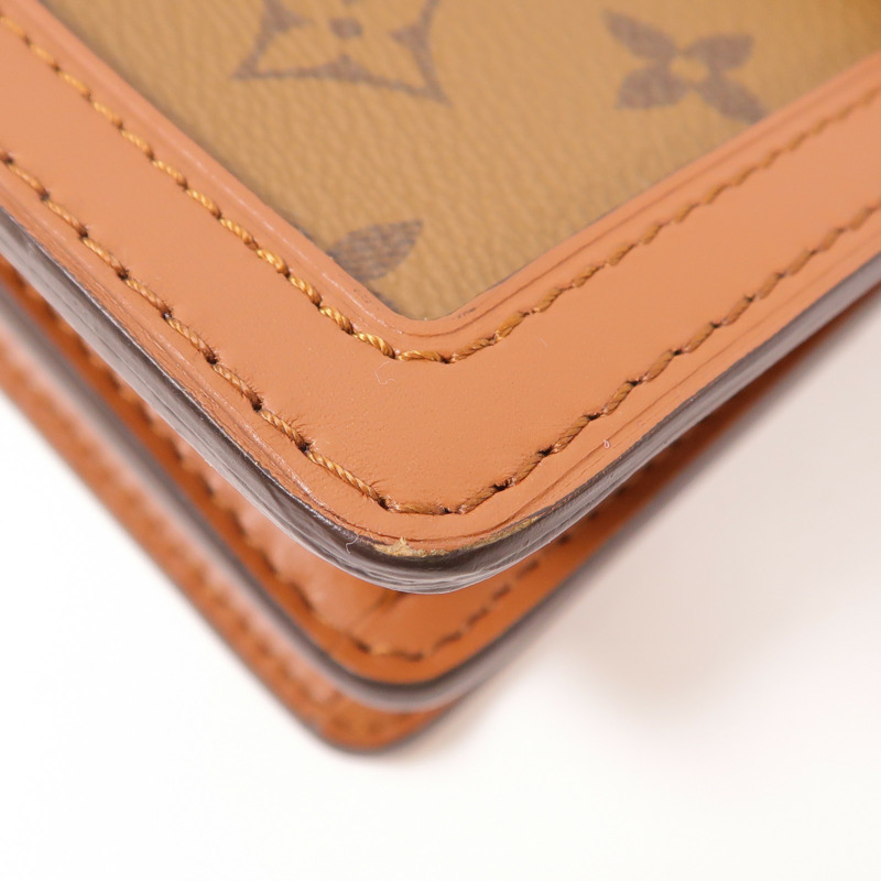 LOUIS VUITTON Monogram Reverse Dauphine MM金扣肩背袋-7