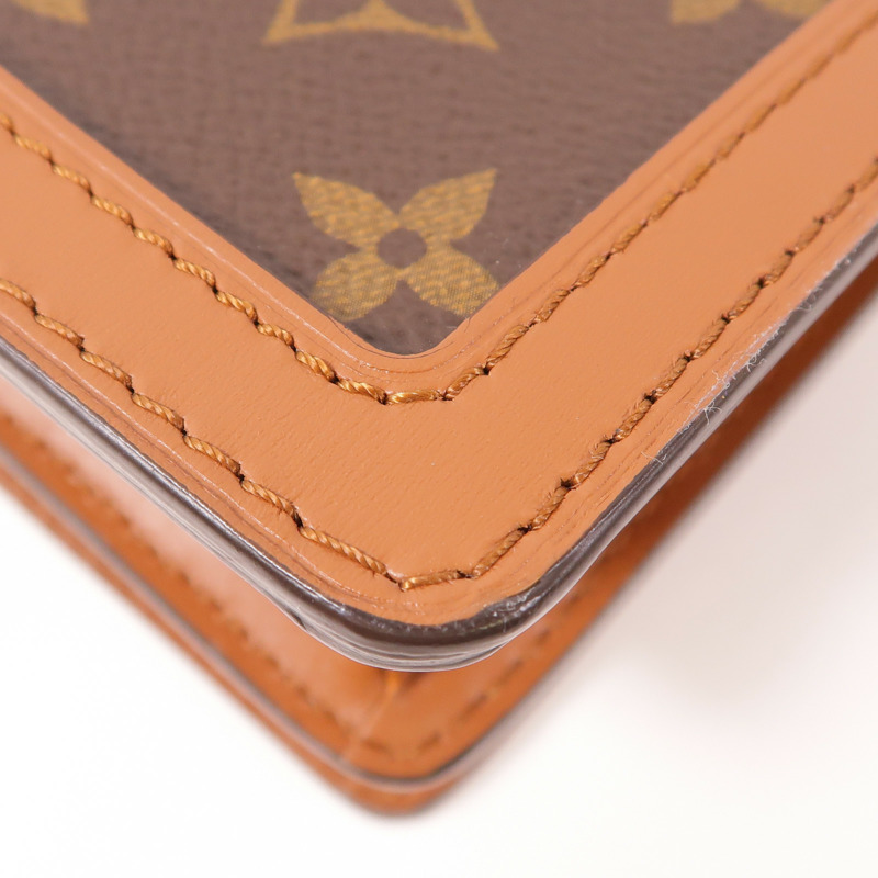 LOUIS VUITTON Monogram Reverse Dauphine MM金扣肩背袋-9