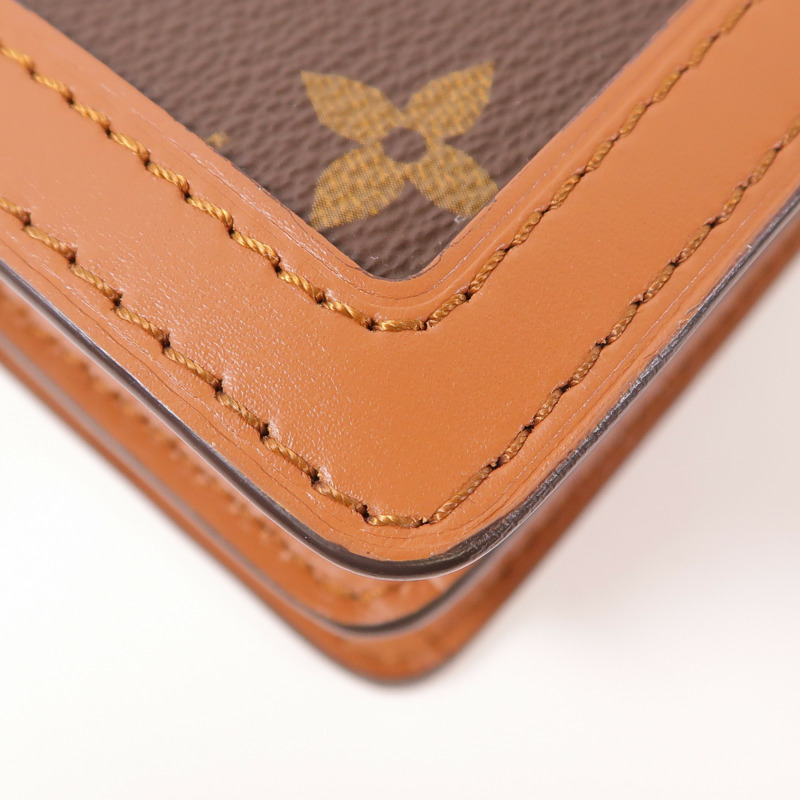 LOUIS VUITTON Monogram Reverse Dauphine MM金扣肩背袋-10