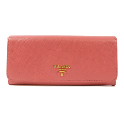 PRADA 牛皮皮革Long Wallet金扣長錢包