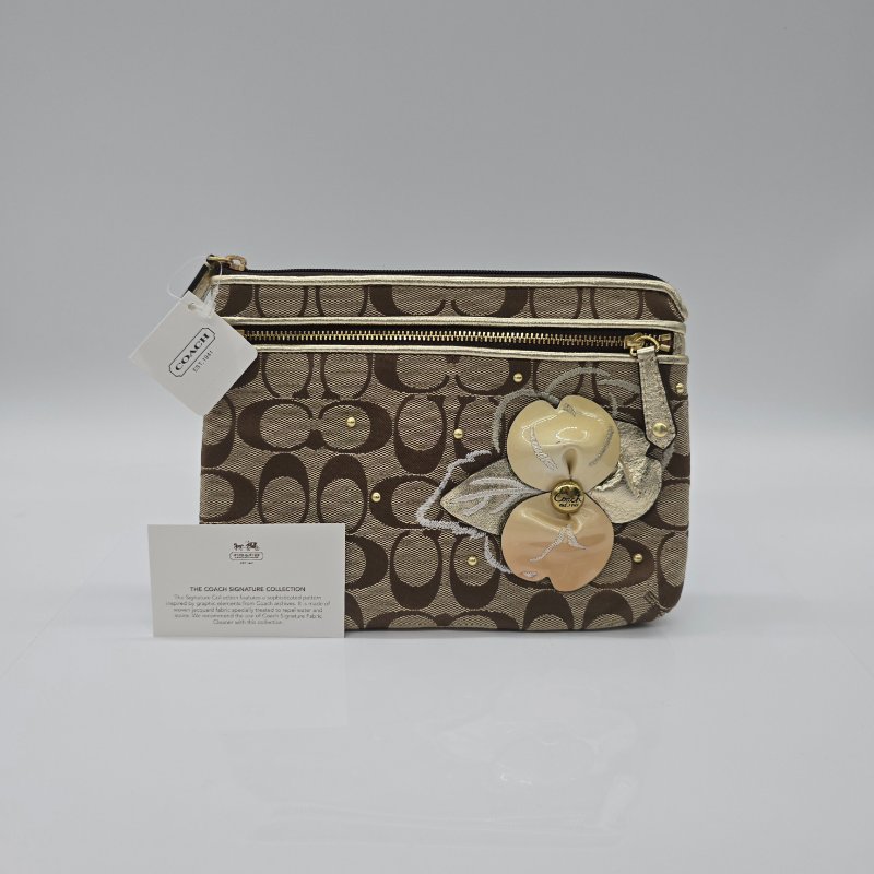 COACH小花麻將包 經典花紋 手拿包-0