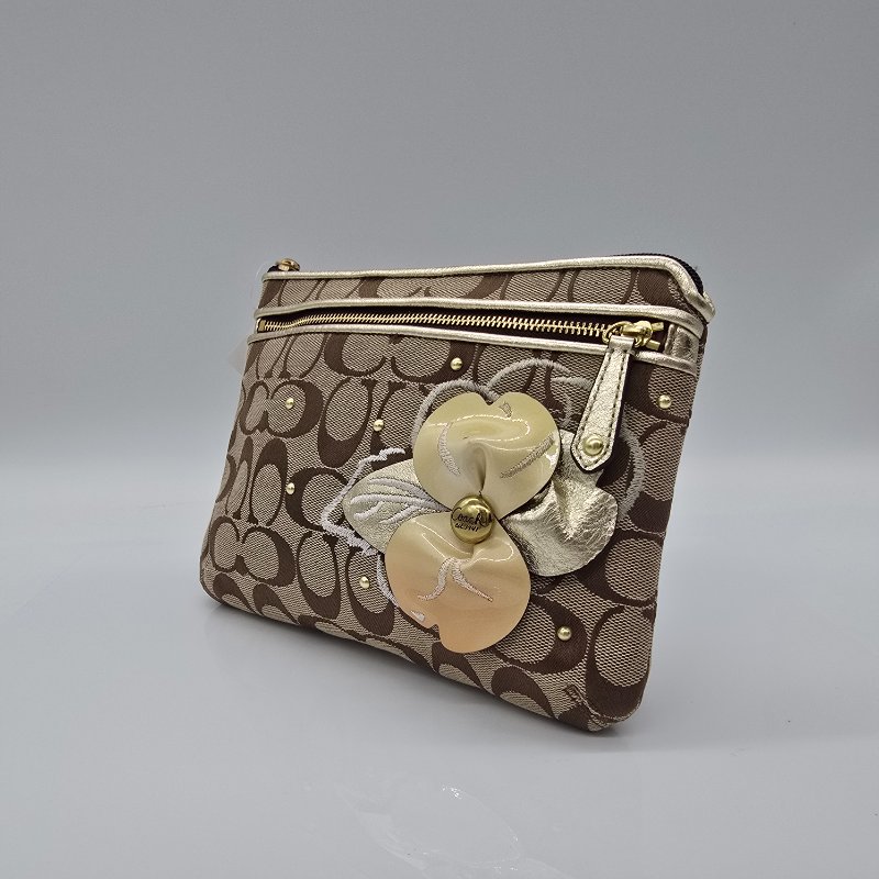 COACH小花麻將包 經典花紋 手拿包-3