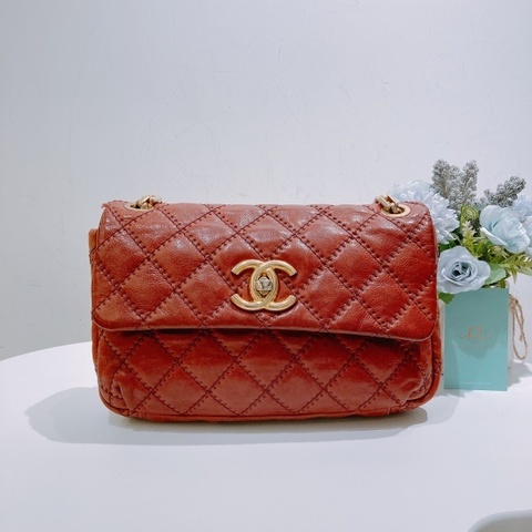 TW4327 Chanel 香奈兒翻蓋 菱格壓紋 雙鏈條肩背包 Big CC Logo Flap Bag