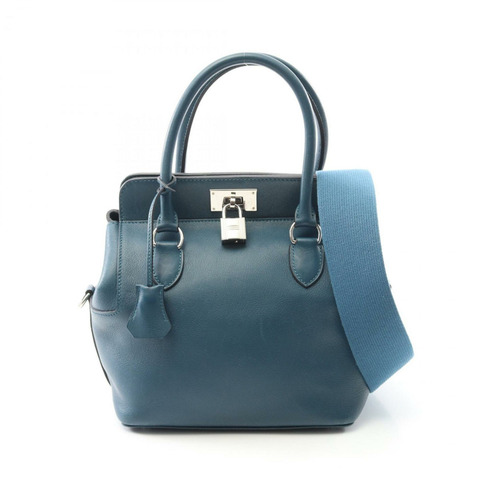 愛馬仕 HERMES Toolbox 20 手提包 皮革 Swift 女款包款 藍色