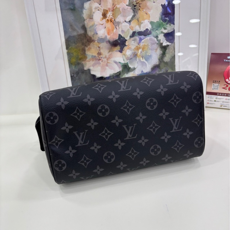 Lv 路易威登 黑老花洗漱包 男女同款 芯片款-4