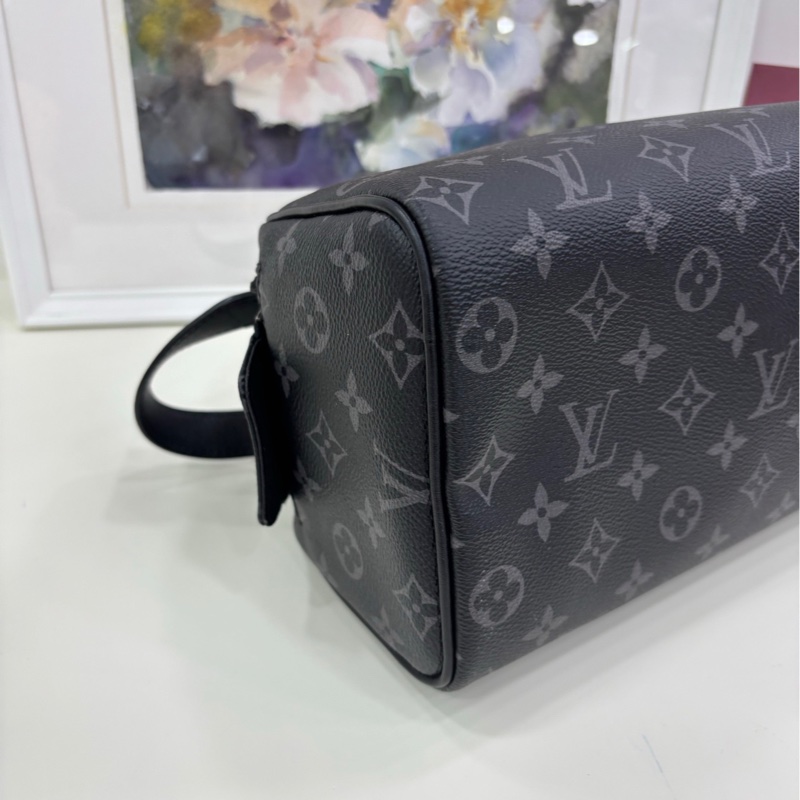 Lv 路易威登 黑老花洗漱包 男女同款 芯片款-6