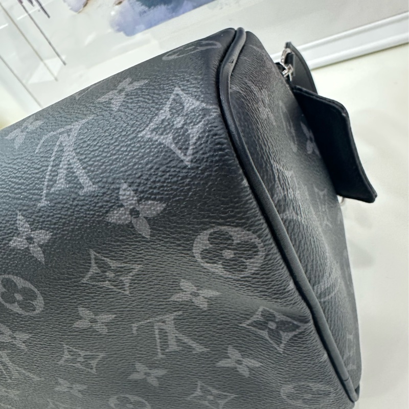 Lv 路易威登 黑老花洗漱包 男女同款 芯片款-8