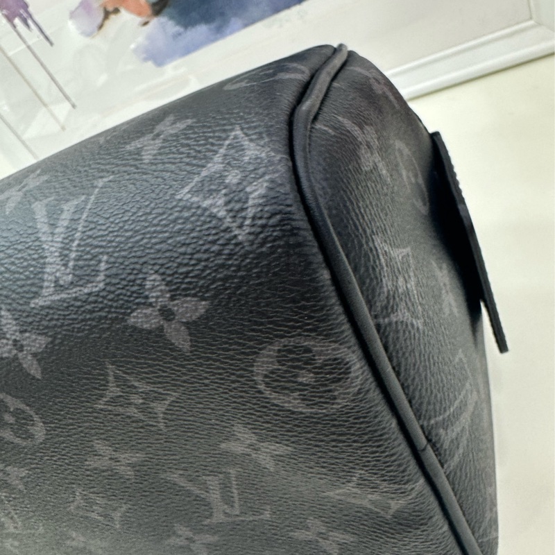 Lv 路易威登 黑老花洗漱包 男女同款 芯片款-10