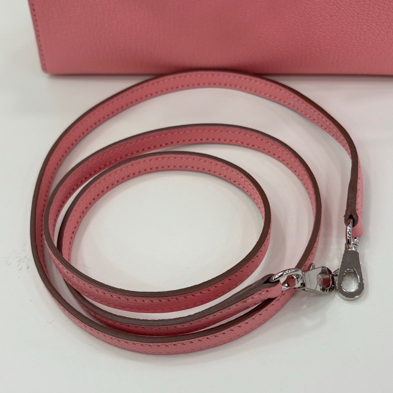 Hermes MiniKelly二代1Q彩纸粉/奶昔粉 山羊皮銀扣 最粉嫩的一隻Y刻大全套-8