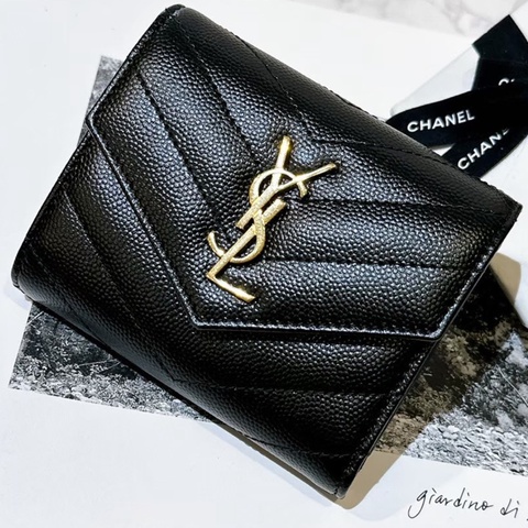 SAINT LAURENT  新款三折短夾