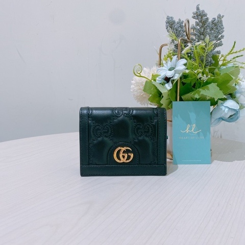 TK1735 GUCCI 古馳小號GG壓紋兩摺拍樓銀包MATELASSE CARD CASE WALLET