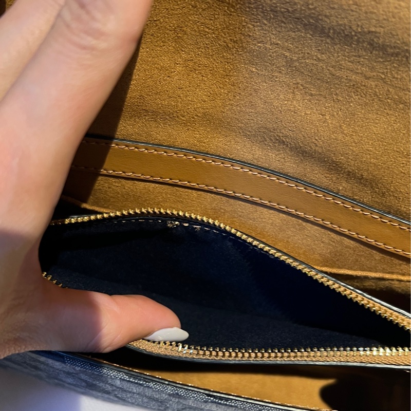 Coach Kleo經典單寧手提肩背兩用包-9