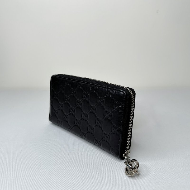 GUCCI 雙G壓紋圓形拉鍊長夾-4
