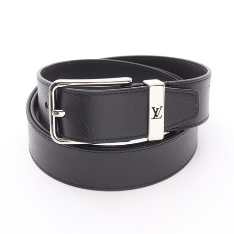 路易威登 Ceinture Pont Neuf 皮帶 M0000 Taiga 皮革 Ardoise 二手男士 LV